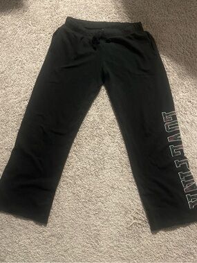 VS PINK Black Lounge Pants with Side Logo